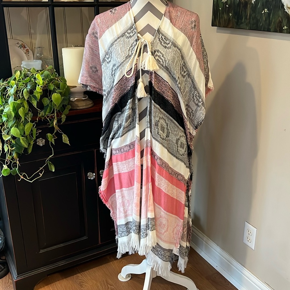 New Nordstrom Caslon Open Front Top With Tie - image 1